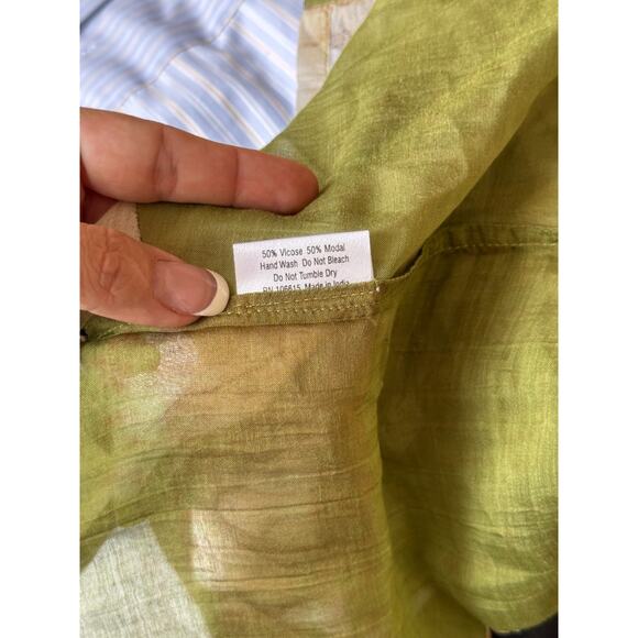 One Hundred Stars Short Kimono Jacket Bird Crane Print Asian Cover Up Open O/S - Picture 9 of 9